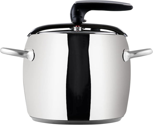 MEPRA 1950 30079070 Pressure Cooker - Silver, 7L Cookware, Dishwasher Safe Cooker for Halogen, Gas, Induction