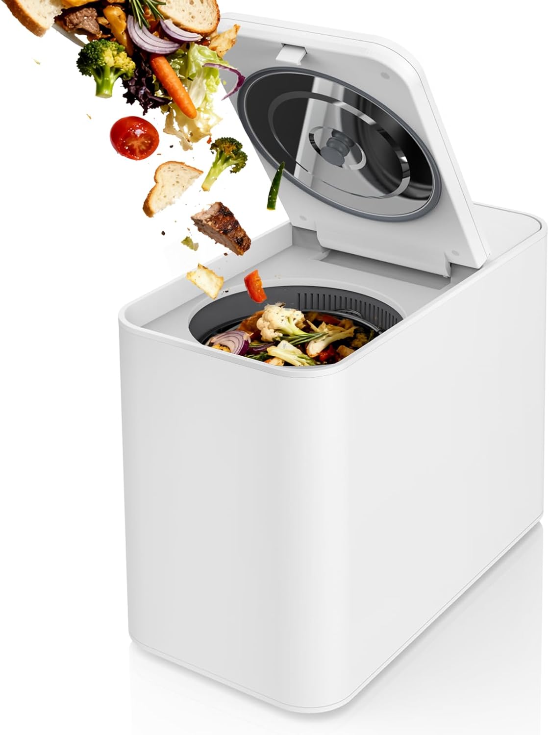 3L Electric Composter for Kitchen, Smart Compost Bin, Odorless|Low Noise|Auto-Cleaning|Fast 4-6H Food Waste to Fertilizer Conversion for Outdoor Use