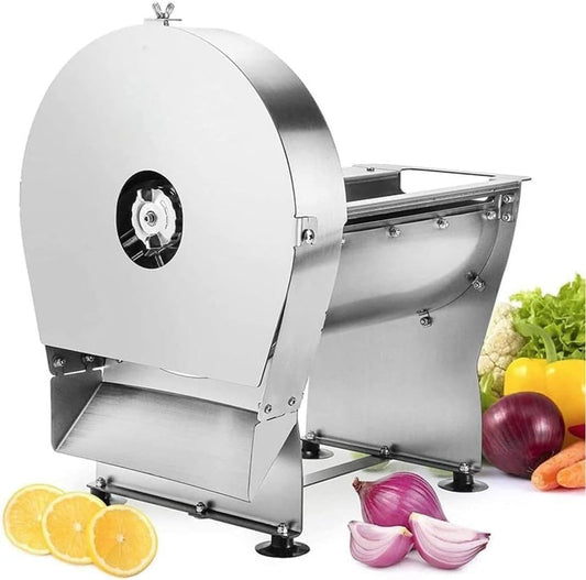 Stainless Steel Electric Vegetable Slicer, 0-10mm Commercial Onion Slicer Potato Chips Slicer Sweet Potato Slicer Tomato Slicing Machine, (Manual&Electric)