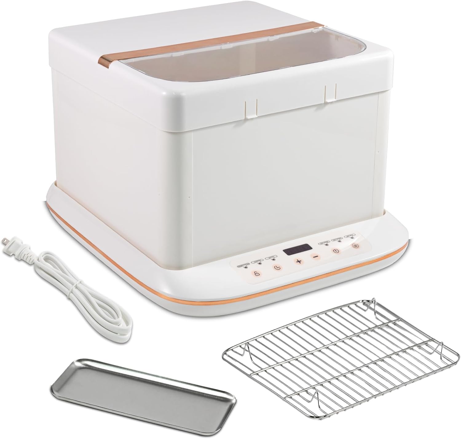 Folding Bread Proofing Box &Slow Cooker 0-120℃ Temp Control &10H Timer Designed for Home Baking Suitable for Bread Fermentation,Bread Baking,Pizza,Yogurt,Chocolate Tempering,Stews,Tea