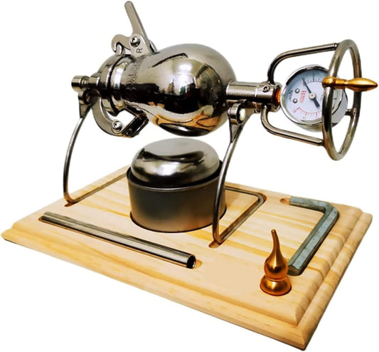 CKSEKD Vintage Mini Popcorn Machine, 230ML Popcorn Pressure Cooker, Open Fire Popcorn Maker, Hand Grain Popcorn Heating Slow Boost, Pressure Popcorn Make, for Family Gatherings Study Party