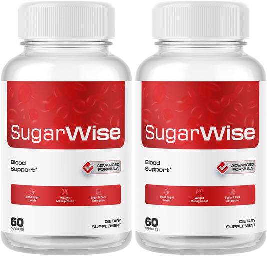(2 Pack) Sugar Wise Capsules - The Official Support Capsules, All Natural Premium Advanced Formula Pills, Multivitamin Support for Health & Wellness Reviews, 120 Capsules for 2 Months