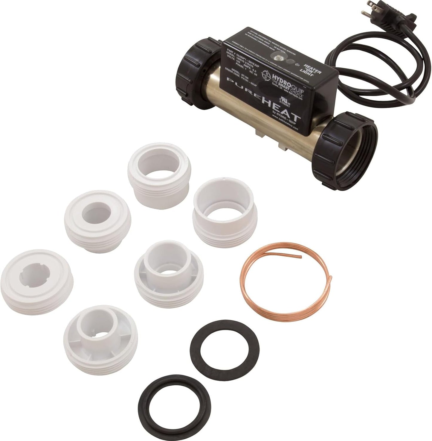Replacement for Hydro Quip PH101-65UP Heater Bath H-Q Inline 650W 1.5 x 7 repair parts