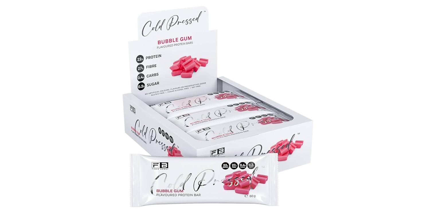 Fibre Boost Cold Pressed Bubblegum flavoured Protein Bar