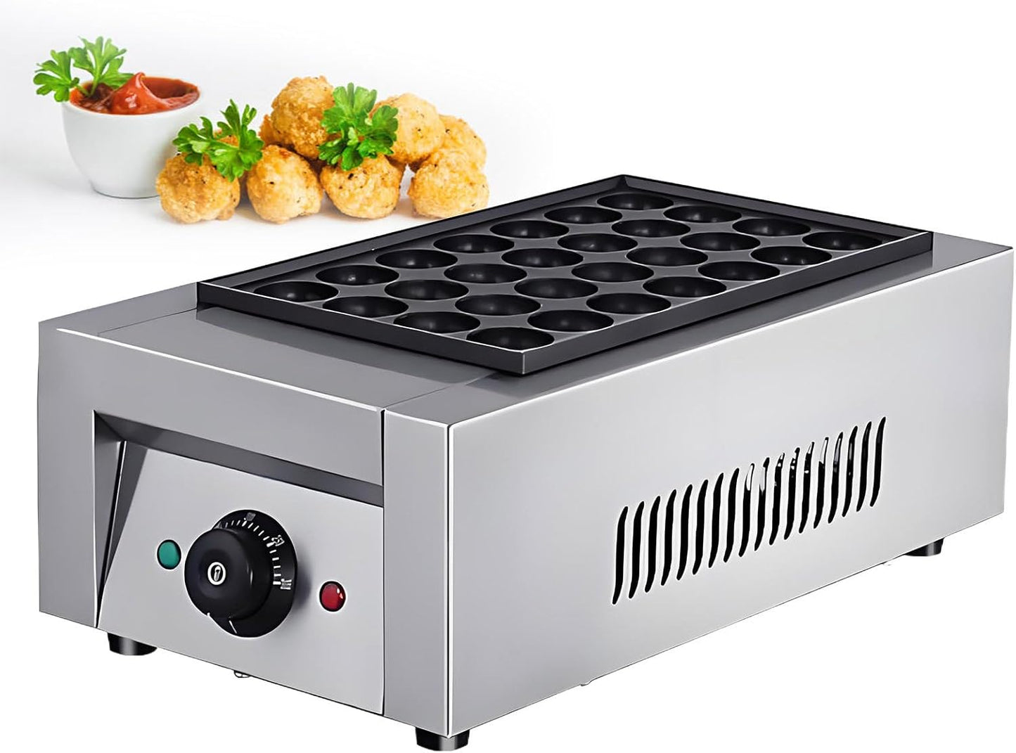 Mini Dutch Pancake Maker - Non-Stick Mini Pancakes, Muffin & Waffle Maker for Home & Restaurant - Perfect Dorayaki & Snack Dessert Machine, Easy to Clean & Use