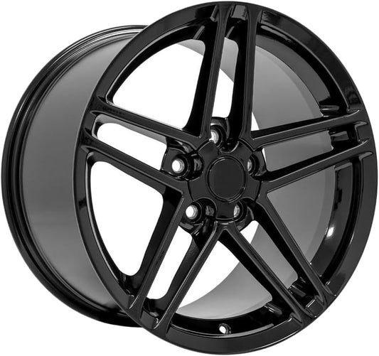 OE Wheels LLC CV07A-17095-5475-54B Black Wheel Painted (17 x 9.5 inches /5 x 120 mm, 54 mm Offset)