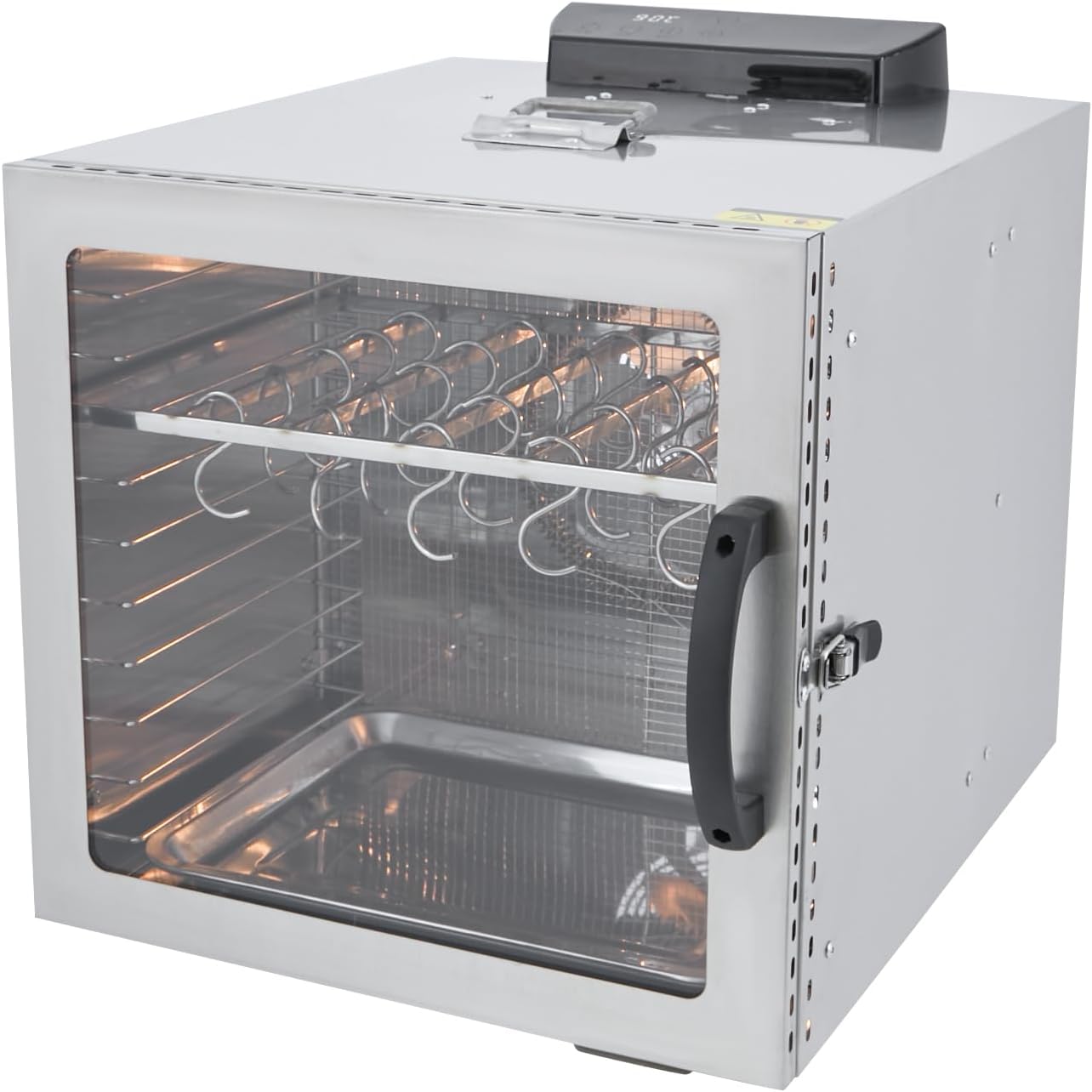 Meat Curing Chamber - Stainless Steel Food Dehydrator & Drying Cabinet for Meat, Vegetables & Fruits - 10 Tiers for Efficient Drying & Aging