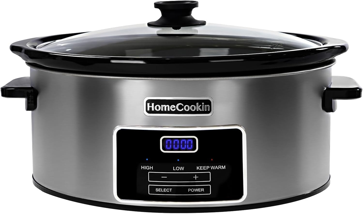 HOMECOOKIN 7-Quart Programmable Slow Cooker with Keep Warm Setting, Digital Timer - Perfect Kitchen Small Appliance for Family Dinners - Large Enough to Serve 8+ People