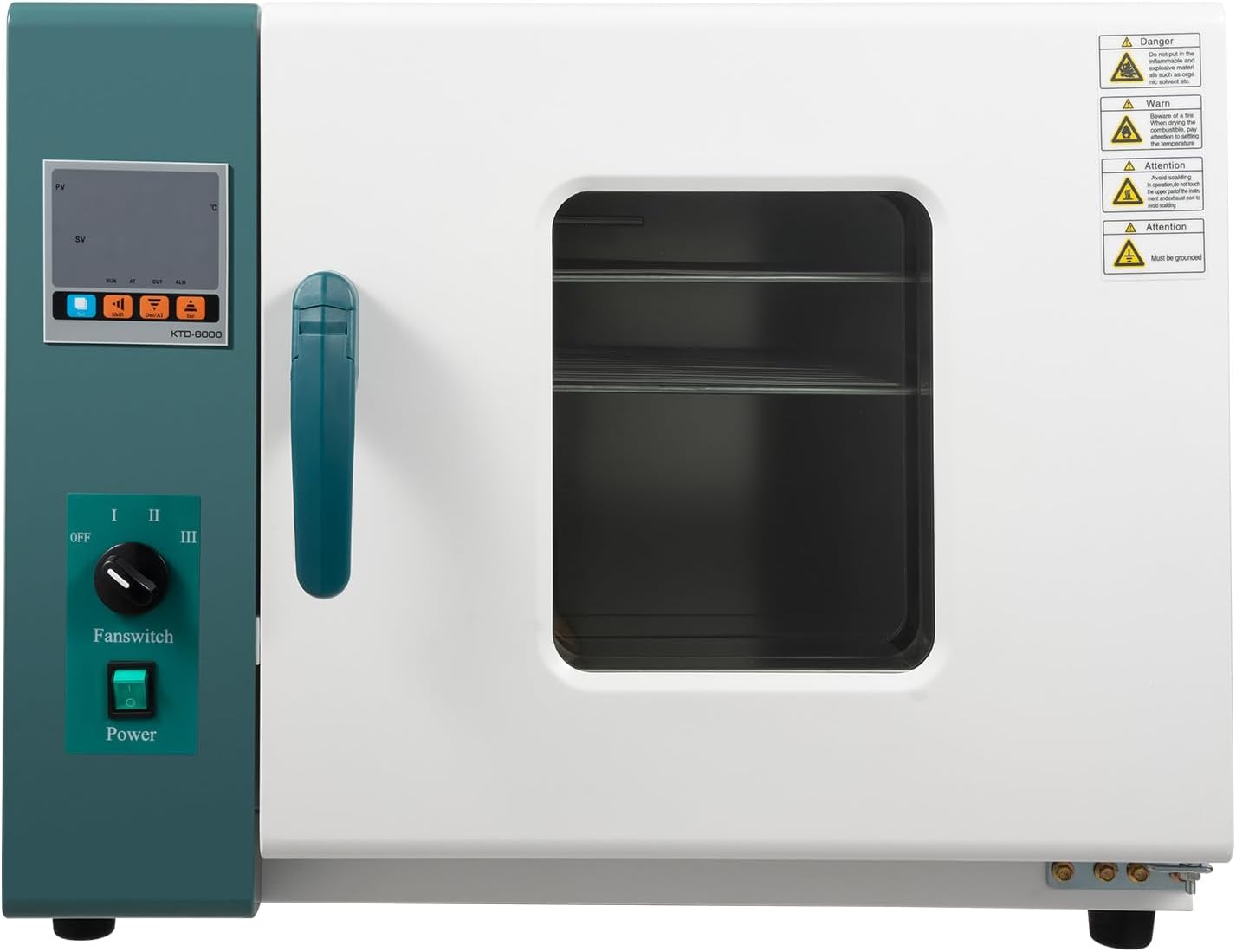 Lab Convection Oven, 1000W 110V RT + 10-300°C Thermostatic Industrial Laboratory Use Air Drying Oven Convection Temperature Controlled Adjustable Fan Speed Electric Ovens for Laboratory Use