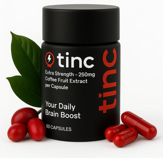 Tinc Extra Strength Brain Supplements for Memory and Focus, Healthy, for Mental Clarity & Concentration, Cognitive Support & Alertness (60 Capsules)