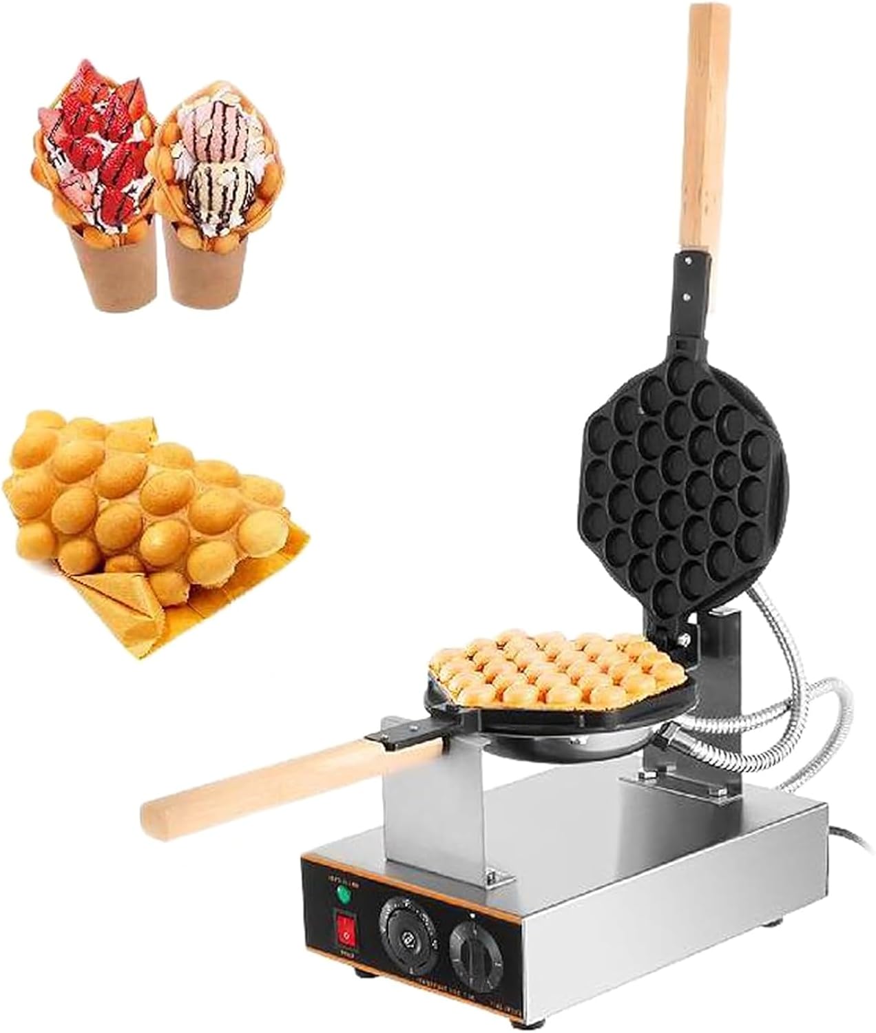 Waffle Pancake Machine, 1400 W Stainless Electric Rapid Fast Heating Waffle Maker Kitchen Appliance for Commercial or Home Use