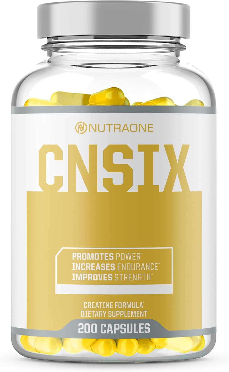 NutraOne CNSix Creatine Capsules Creatine HCL to Help Build Lean Muscle* (600mg - 200 Capsules)