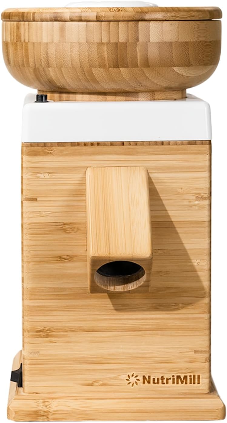 NutriMill Harvest Electric Stone Grain Mill, 450 Watt - White