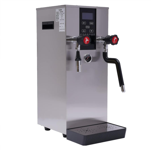 12L Commercial Steam Water Boiling Machine Espresso Milk Foam Maker, Multi-Purpose Electric Fully-Automatic Coffee Foam Maker for Tea Coffee Shop Dessert Shop Hotel Milk