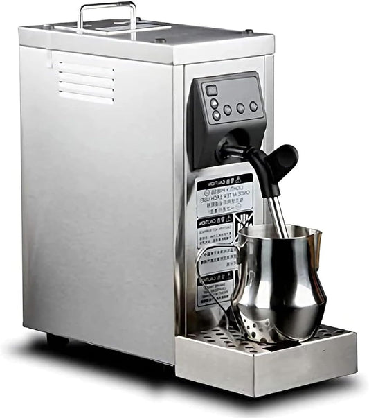 1450W Automatic Milk Frother, Commercial Stainless Steel Coffee Frothing Machine with Memory Function, 40C-90C/104 F-194F