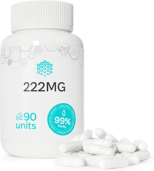 222 || mg || 90 || ct || >99% Pure || 3rd Party Tested