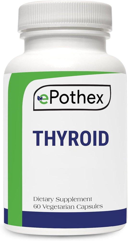 Raw Grass-Fed Desiccated Bovine Thyroid - Thyroid and Energy Support - New Zealand Sourced, 60 Capsules