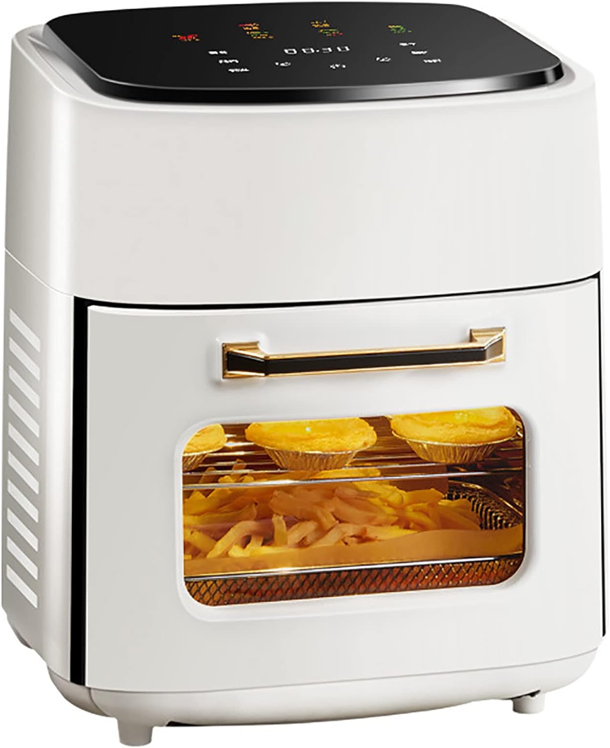 COYOUCO 5-in-1 Digital Air Fryer Oven with Rapid Air Circulation, Oil Free LED Screen Nonstick Basket 60-Minute Timer&Temperature15l 1400 W,White