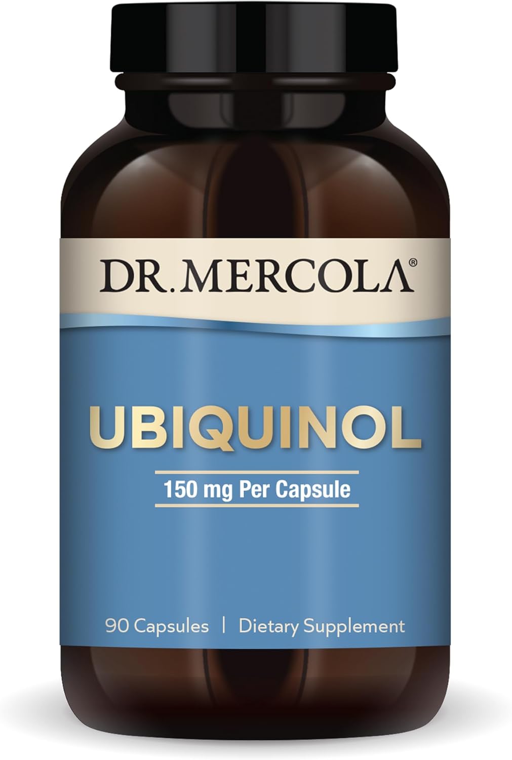 Dr. Mercola Ubiquinol - 150 mg Ubiquinol - Supports Energy Production - Antioxidant Supplement - Non-GMO, Gluten-Free & Soy-Free - 90 Capsules (90 Servings)