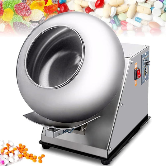 Sugar Coating Machine, Small Commercial Mini Chocolate Panning Machine, Sugar Coating Pan Table Top Small Commercial Mini Chocolate Panning Machine,110V