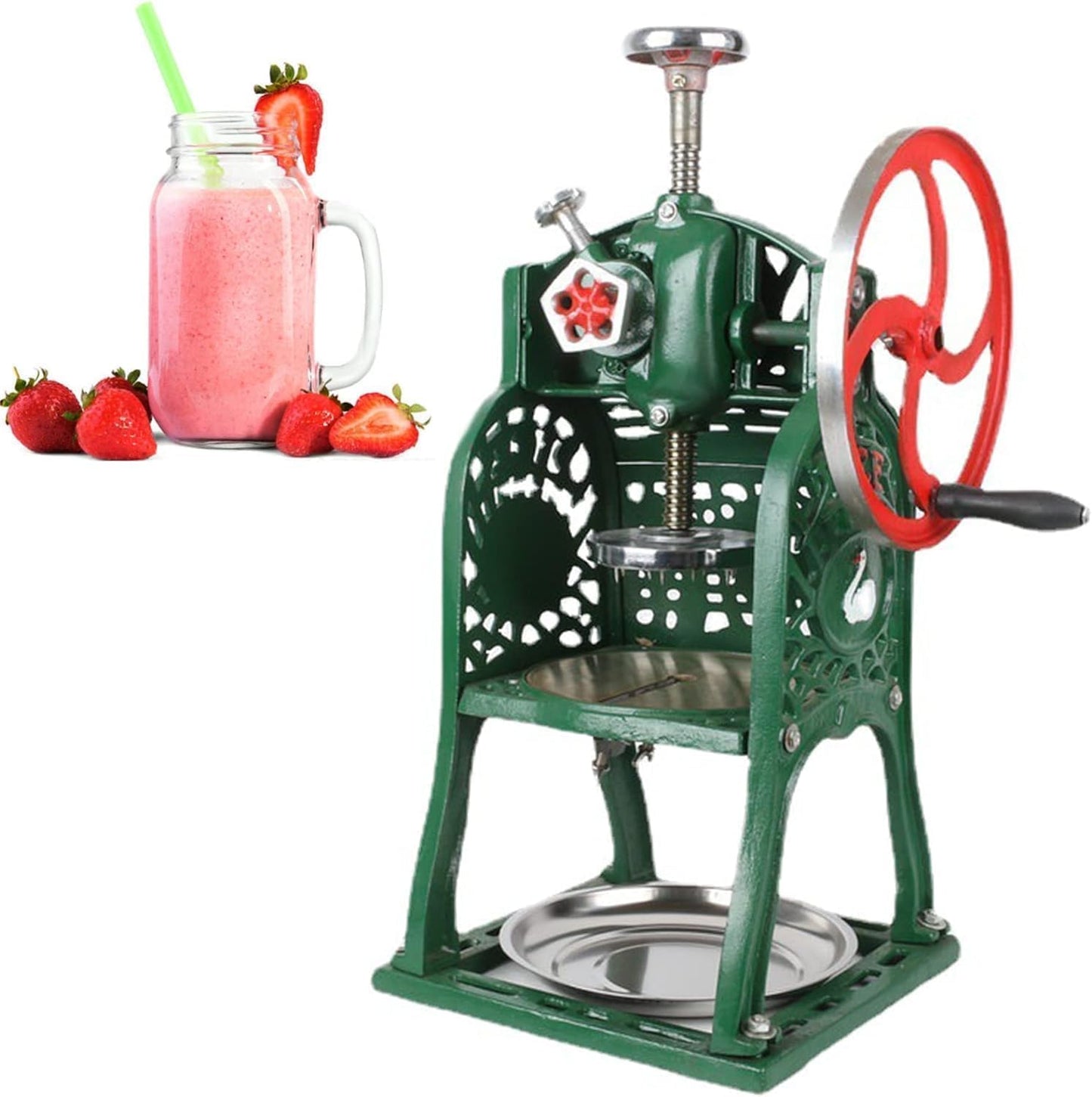 Manual Snow Ice Shaver Machine, Ice Crusher, Hand-Crank Design,Crushing Ice is Easy and Labor-Saving, Ensuring That
