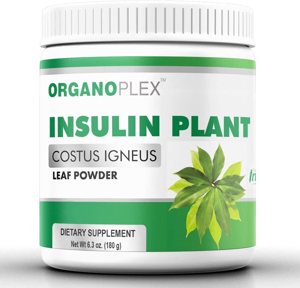 ORGANOPLEX - Insulin Plant Powder (Costus Igneus), 100% Natural Supplement, 2 Month Supply - Insulin Plant