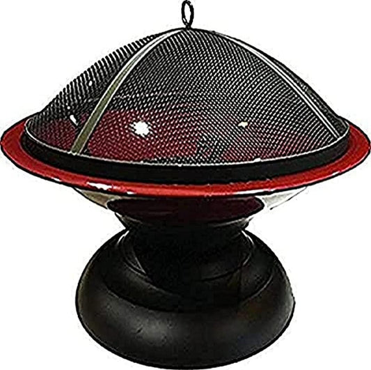 Harbor Gardens LF273AOXBL Vesta Ox Blood Red Enameled Fire Bowl\/Pit, Powder Coated Steel