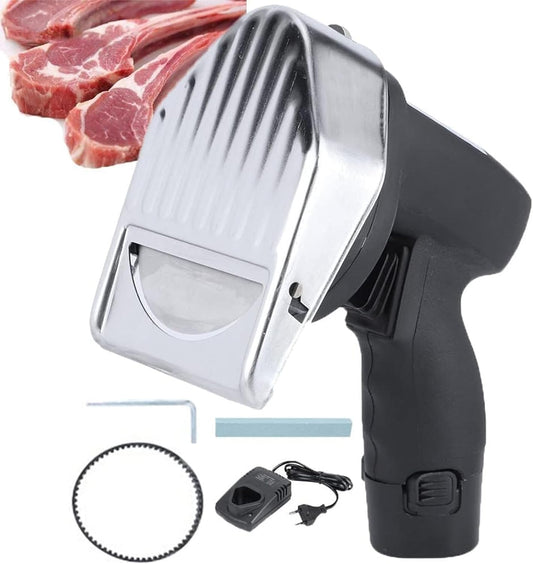 Meat Slicer Machine With Two Blades, Handheld Kebab Slicer, Kebab Slicer Gyro Knife Electric, Wired, Cutting Thickness 0-8Mm, Silent, Variable Speed, Easy To Clean
