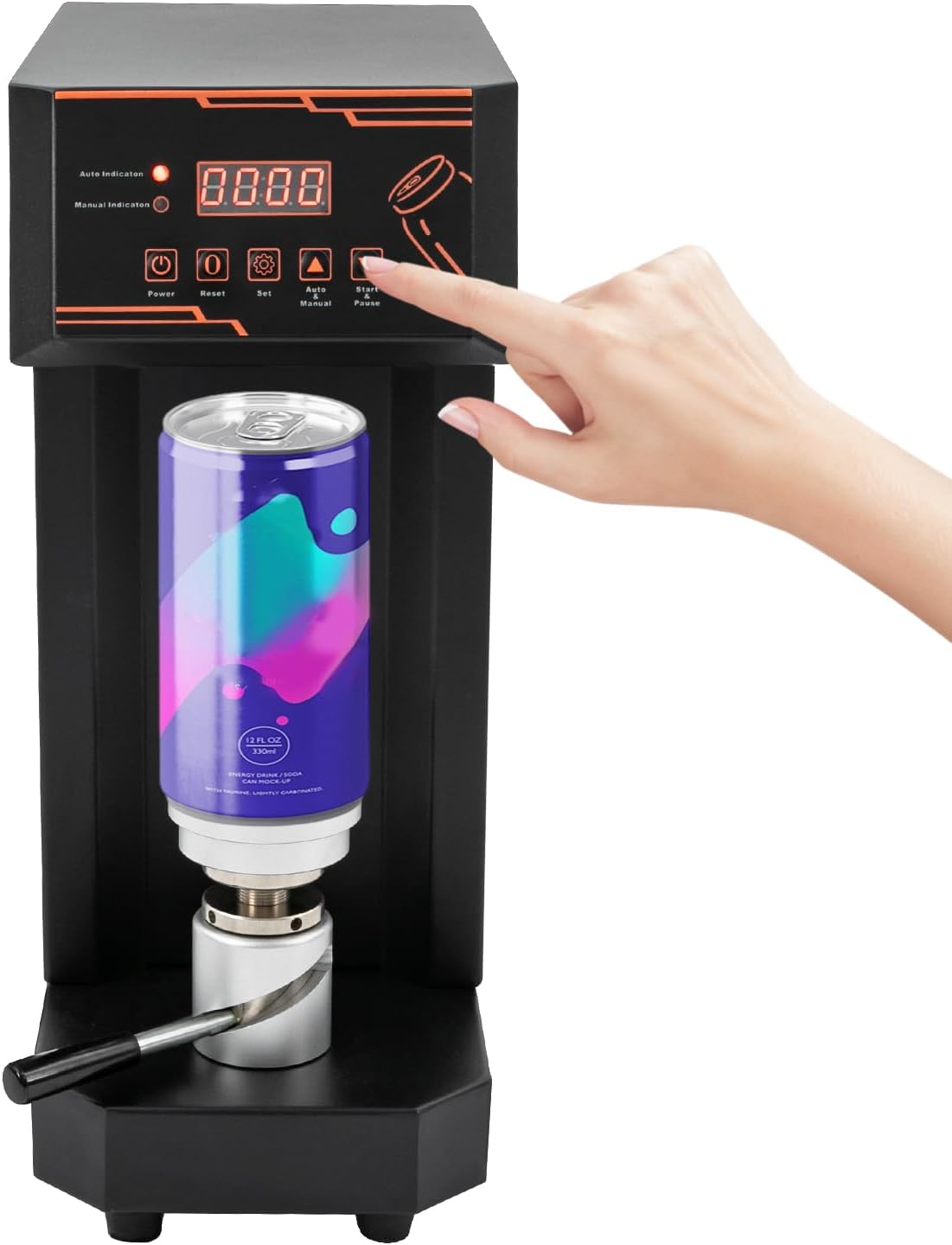 70W 110V Commercial Can Sealer Machine, Automatic Can Sealing Machine, Electric Cup Sealer Machine LED Display, Automatic Cup Sealer Machine for Milk Tea Coffee