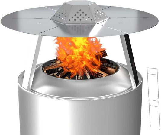 Heat Deflector for Solo Stove Yukon 27", 304 Stainless Steel Heat Diffuser, for Fire Pit with Carrying Handle & 3 Legs Accessory