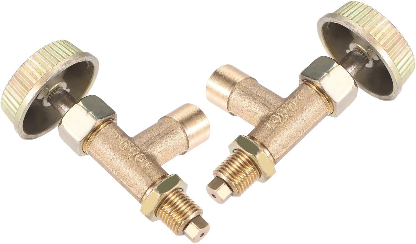 2PcsM10 Propane Heater Valve Replacement Max Working Pressure 29.0PSI Accessories Parts Brass Gas Control Needle With Knob