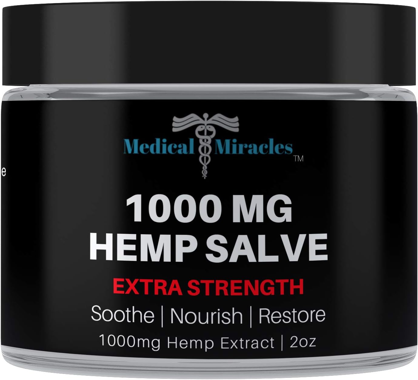 Hemp 1000 Mg Extra Strength Healing Salve Ideal for HIPS, Joints, Neck, Back, Elbows, Fingers, Hands, and Knees Made in USA