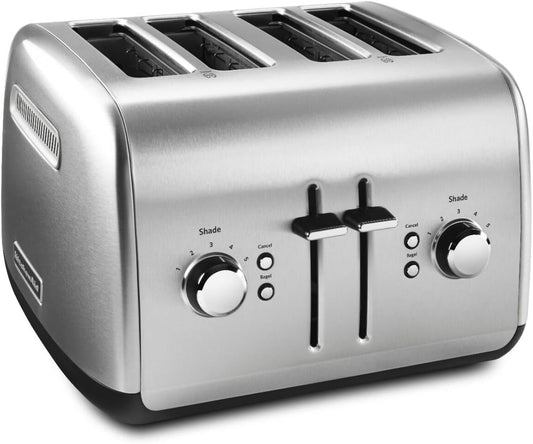KitchenAid KMT4115SX Stainless Steel Toaster, Brushed Stainless Steel, 4 Slice (Pack of 1)