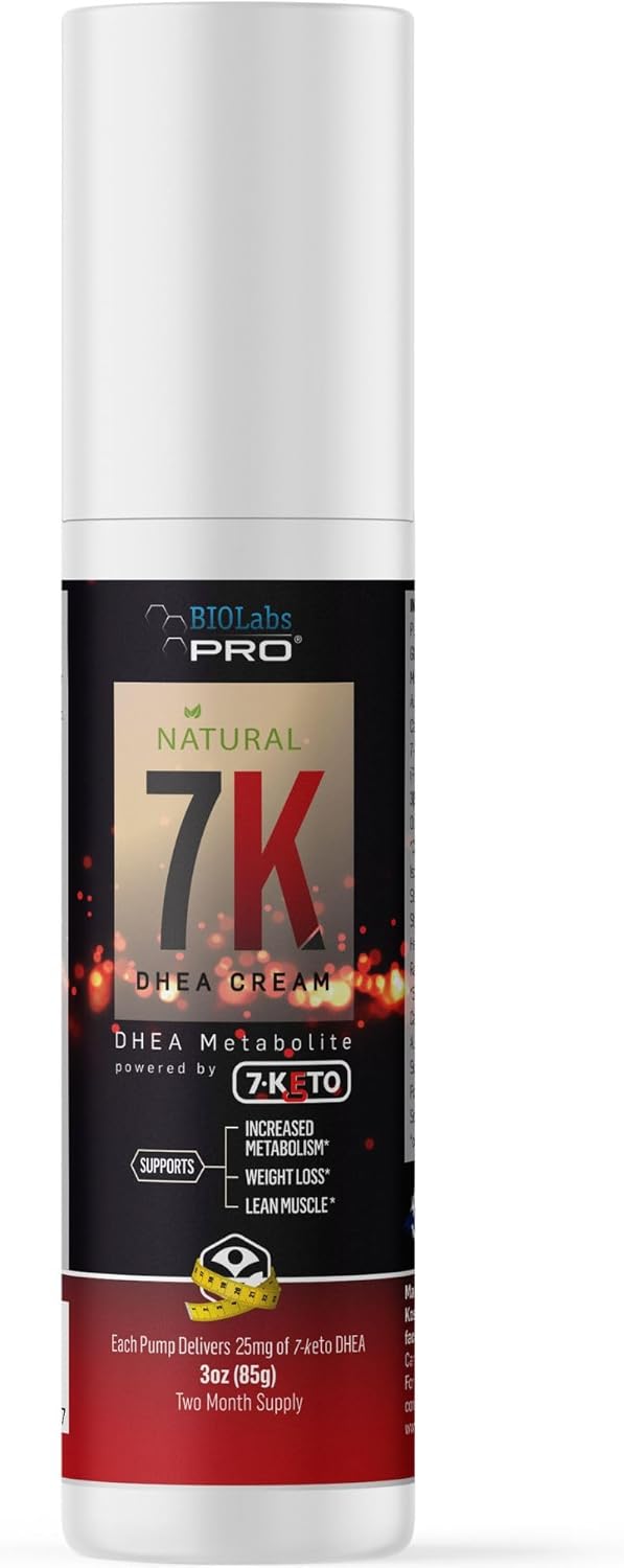 7-Keto dhea - Fat Burner - All Natural 7K Dhea Cream - Effective for Weight Loss - Maximum Strength Dhea Used by Men and Women for Lean Muscle and Fat Loss Support