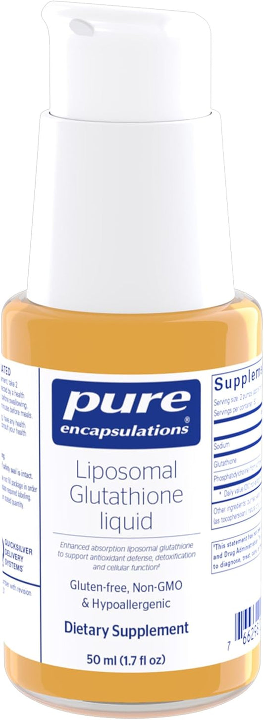 Pure Encapsulations Liposomal Glutathione Liquid | Enhanced Absorption Liposomal Glutathione to Support Antioxidant Defense, Detoxification and Cellular Function | 1.7 fl. oz.