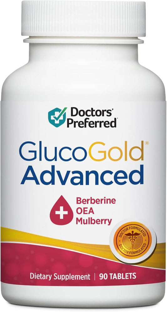 DOCTORS' PREFERRED GlucoGold Advanced Berberine 1000mg, 90 Tablets
