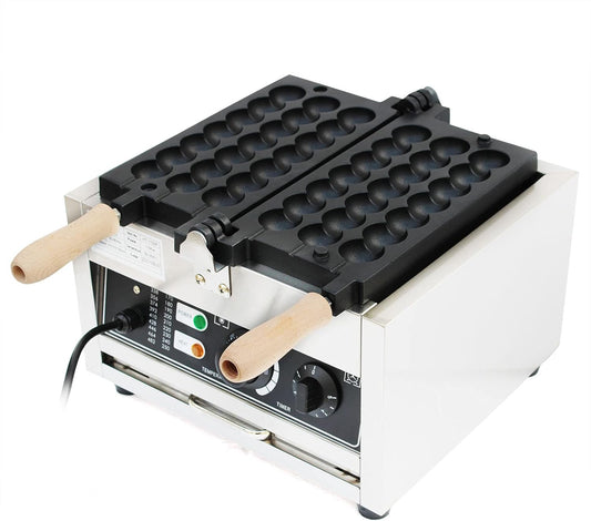 42pcs Commercial Waffle Ball Maker, Nonstick Electric Bubble Skewer Waffle Ball Machine Stainless Steel Waffle Maker with Time&Temp Control for Bakeries, Restaurants, Kiosks, Canteens