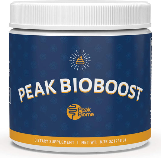 Peak Biome Peak BioBoost - Prebiotic Fiber Supplement - Flavorless Digestive Nutritional Supplements - Easy to Dissolve Prebiotic Powder - No Gluten, Soy or Dairy - 1 Month Supply - 30 Servings