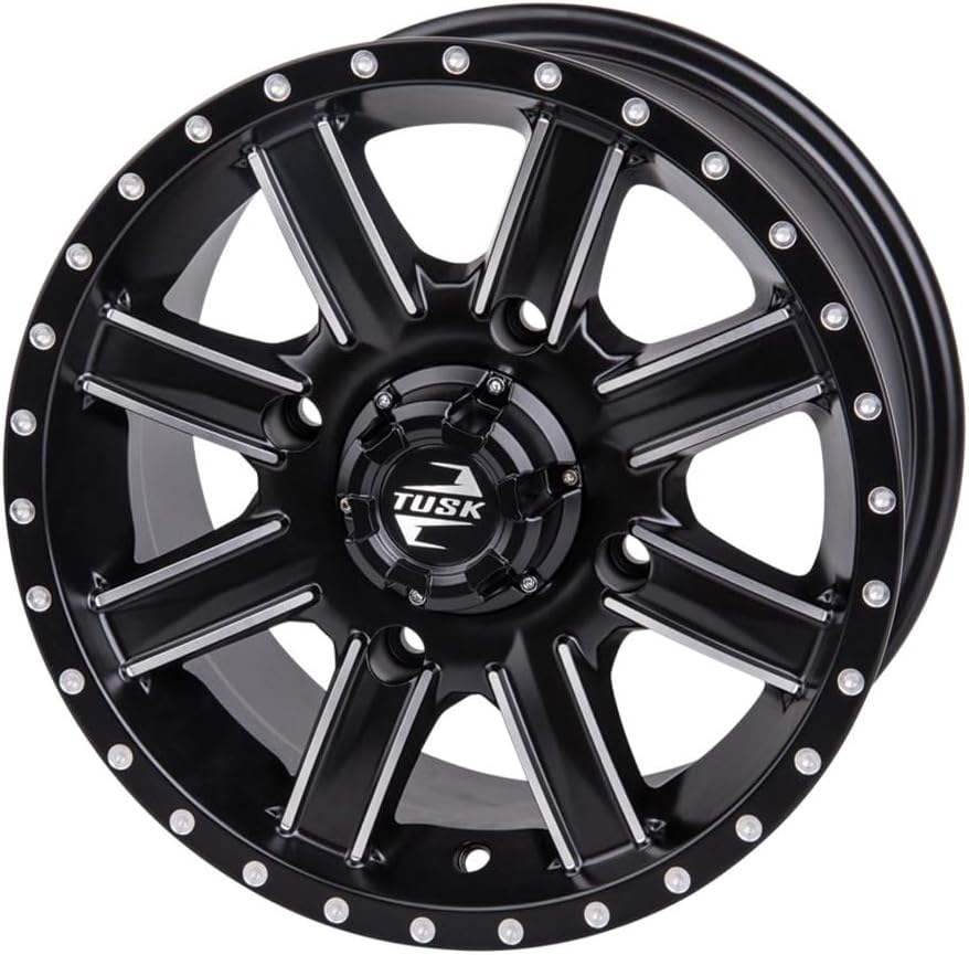 4/156 Tusk Cascade Wheel 14x7 5.0 + 2.0 Machined/Black For Polaris RZR XP 1000 2014-2021