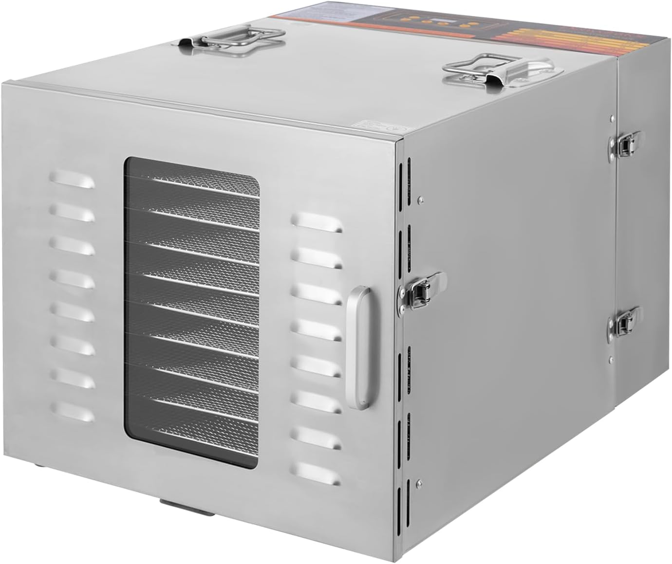 Adjustable Food Dehydrator Machine Electric Food Preserver Machine 10 Tiers with Clear Glass Door for Kitchen Restaurant Snack Shop Home