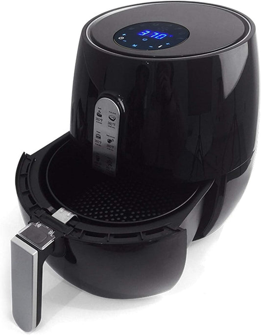 ZYCSKTL Power air Fryer Smart Touch Screen Air Fryer, Household Oil-Free Electric Fryer, Large Capacity Multi-Function Air Fryer (Color : Black, Size : 33.430cm)