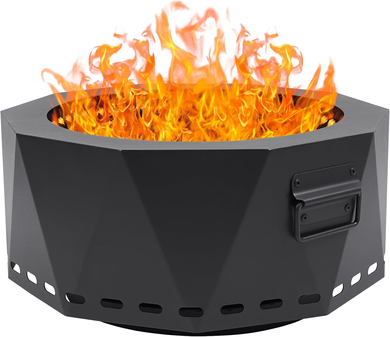 Smokeless Fire Pit Outdoor- 20 Inch Low Smoke Metal Fire Pits & Fireplaces for Outside with Carry Bag, Smokeless Wood Stove for Camping, Patio, Backyard, Garden, Picnic-L
