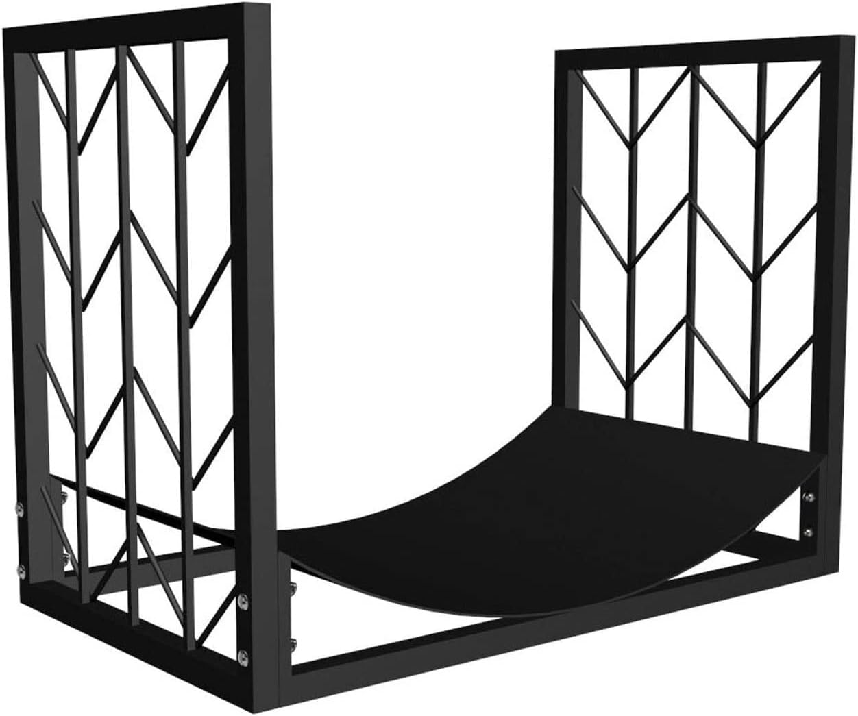 Indoor Outdoor Wrought Iron Wood Rack Foldable Firewood Rack Easy Assembly Heavy Duty Log Rack