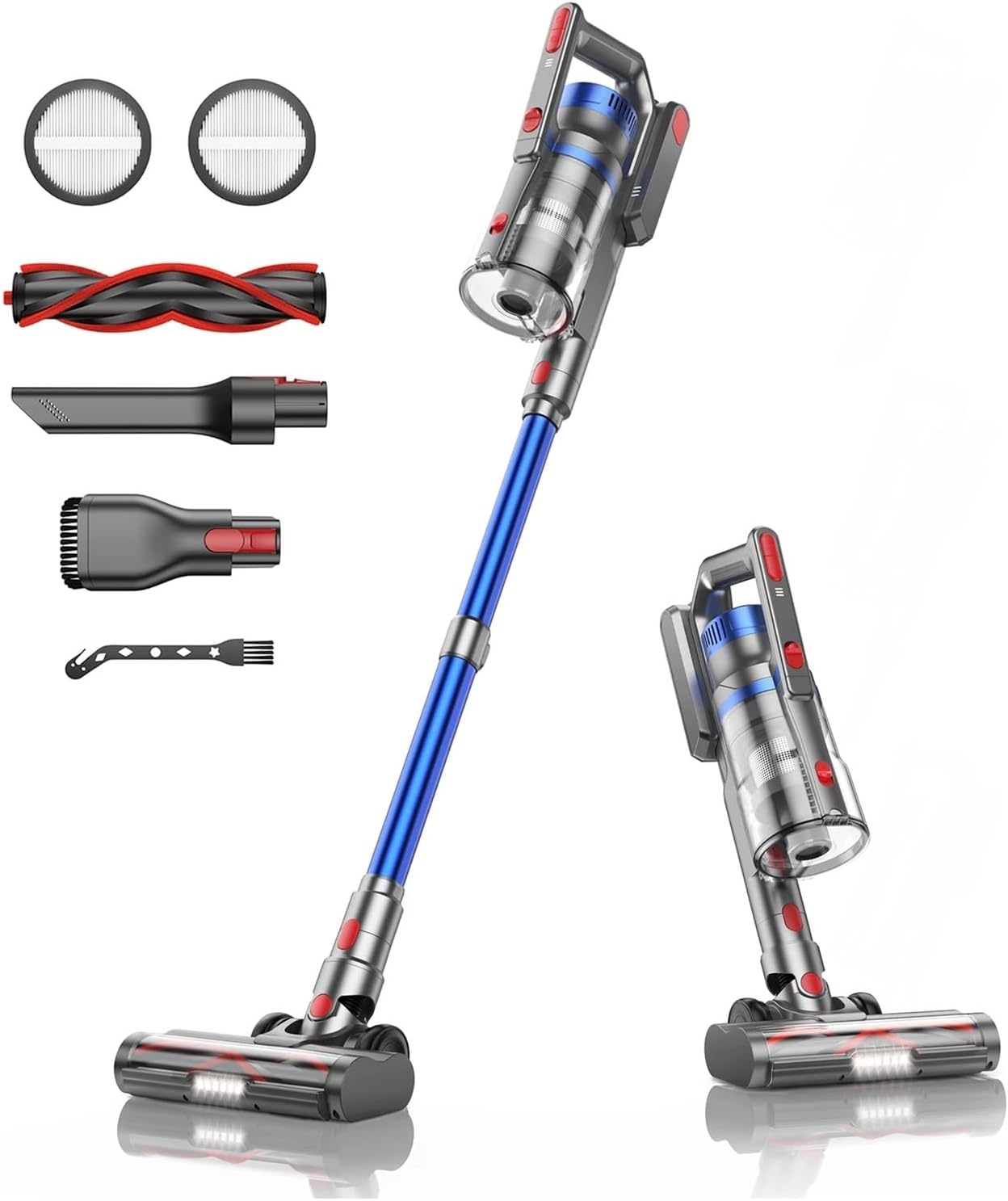 Handheld Cordless Vacuum Cleaners 55 Min 36KPA Suction Power 450W Compatible with Smart Home Appliance 1.2L Dust Cup Removable Battery JR500