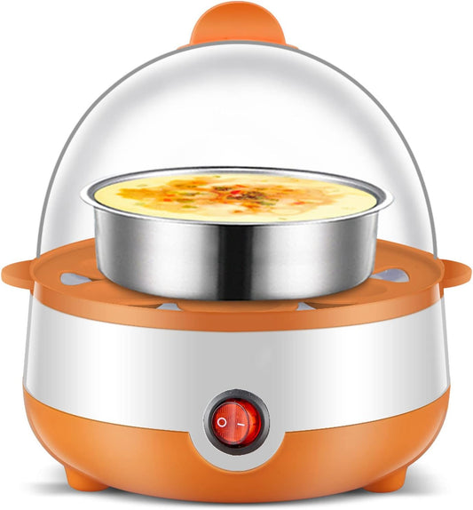 Premium Egg Boiler, Egg Cooker, Electric Cooker Boiler for Hard or Soft Boiled, Poached, Omelets and Steamed Foods, 250 W, Rack Holds Up to 7 Eggs, Ideal for Soft Medium or Hard Boiled Eggs