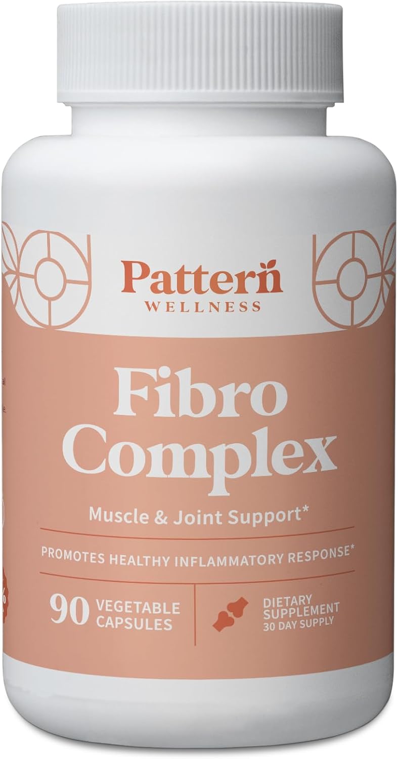 Pattern Wellness Fibro Complex – Advanced Formula with Bioperine® for Fibro Support – Promote Healthy Muscles, Joints, & Mobility – 60 Capsules