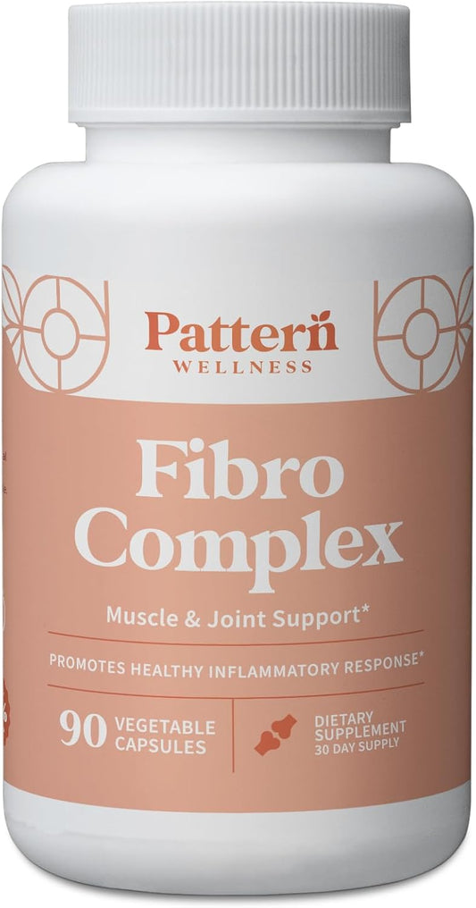 Pattern Wellness Fibro Complex – Advanced Formula with Bioperine® for Fibro Support – Promote Healthy Muscles, Joints, & Mobility – 60 Capsules