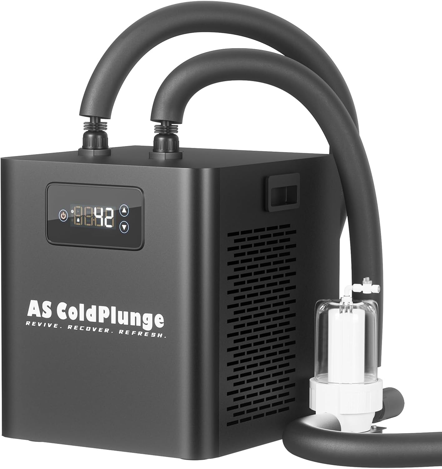 Ice Bath Water Chiller for Cold Plunge Tubs, 1/3 HP Upgraded Cold Plunge Chiller with External Filter Water Pump, Ideal for Cold Plunge Recovery Ice Bath Tub Home 110V Cooling Chiller