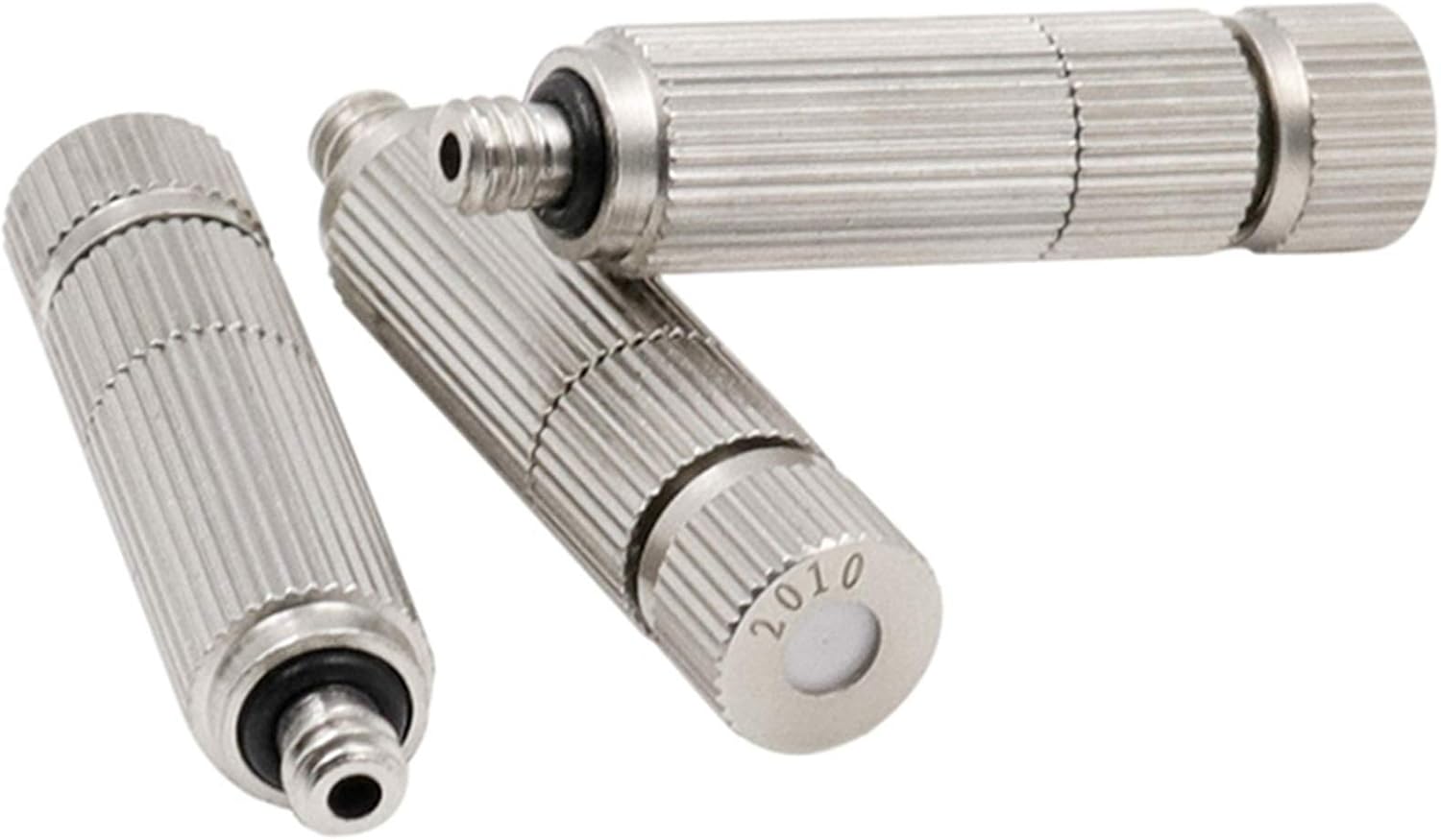 Pfeilzieher 80pcs Brass misting Nozzle kit for Cooling System high Pressure 3 16 Threaded Mister nozzles Anti drip fogging Spray Head for Landscaping air humidification Spraying ion