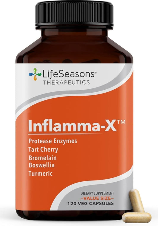 Inflamma-X - Inflammation Support Supplement - Turmeric Boswellia & Bromelain - Soothes Aches & Chronic Discomfort - Reduces Swelling & Inflammatory Compounds - 120 Capsules